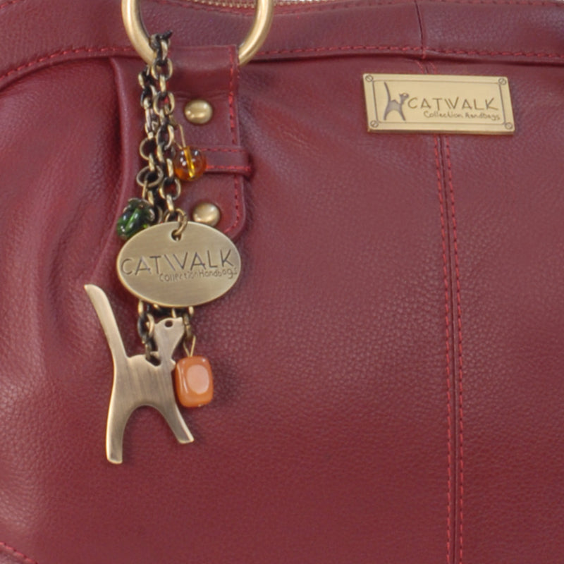 Catwalk Collection Handbags - Women's Shoulder Bag / Flapover Bag / Crossbody Bag - Fits iPad or Tablet - Vintage Leather - Diana- Grey